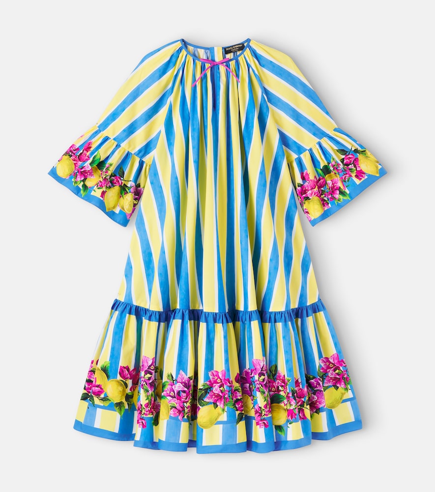 Taormina floral striped cotton dress