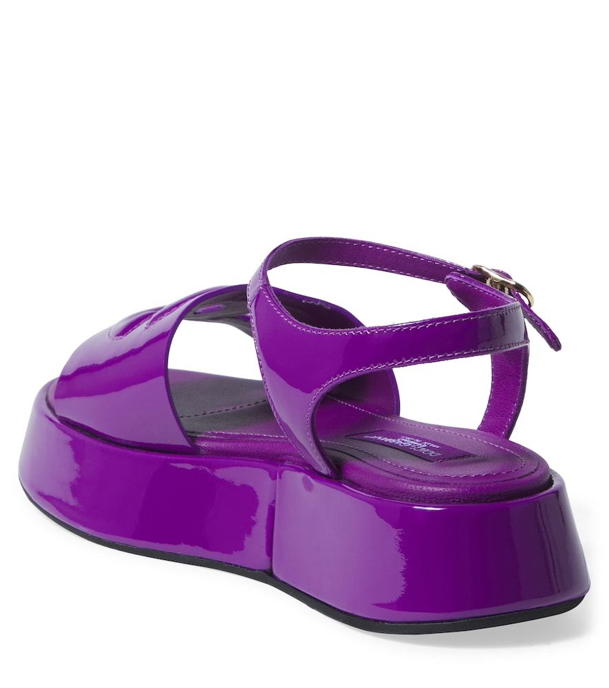 DG patent leather platform sandals