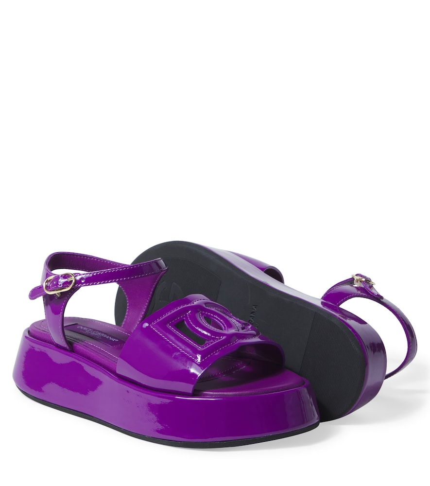 DG patent leather platform sandals