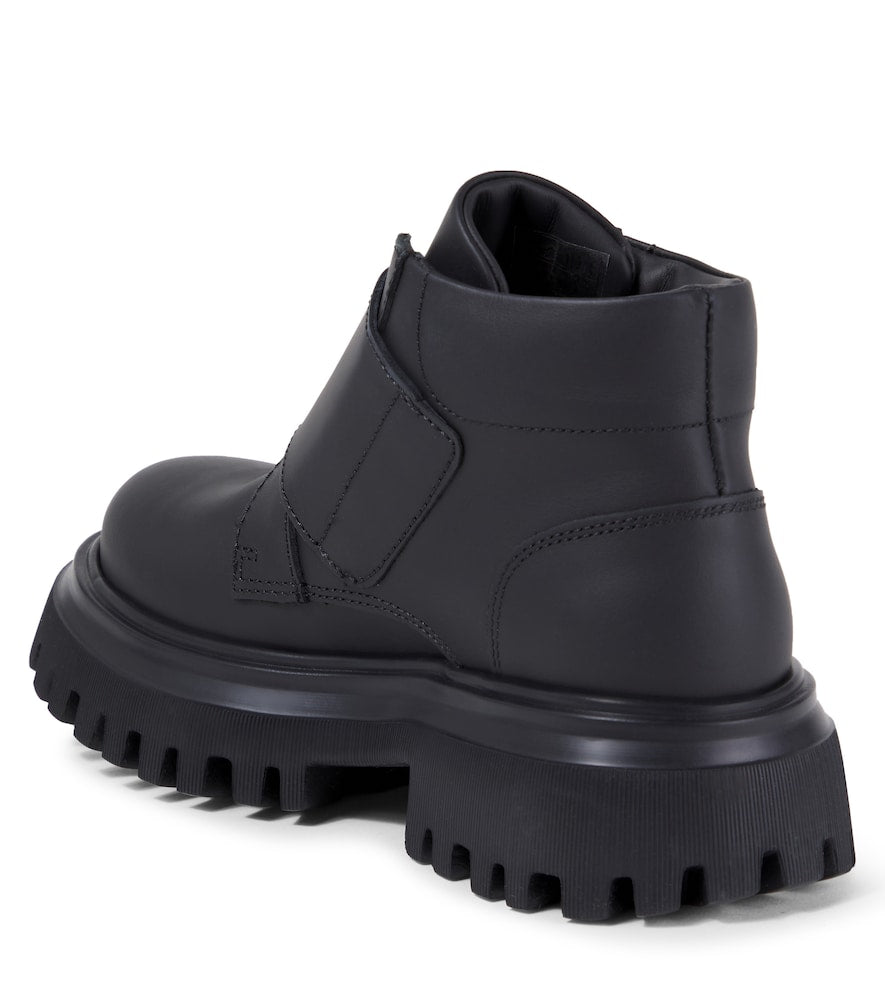 DG embossed leather boots