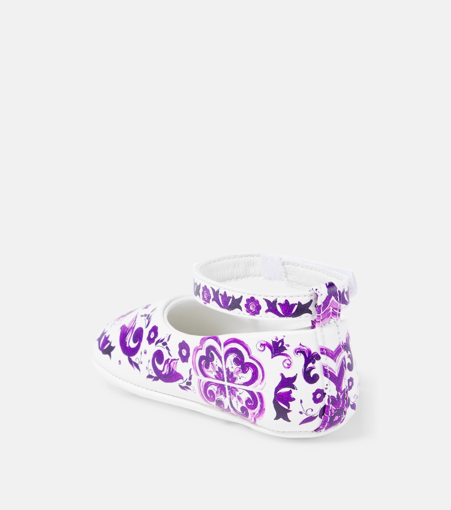 Baby Majolica leather ballet flats