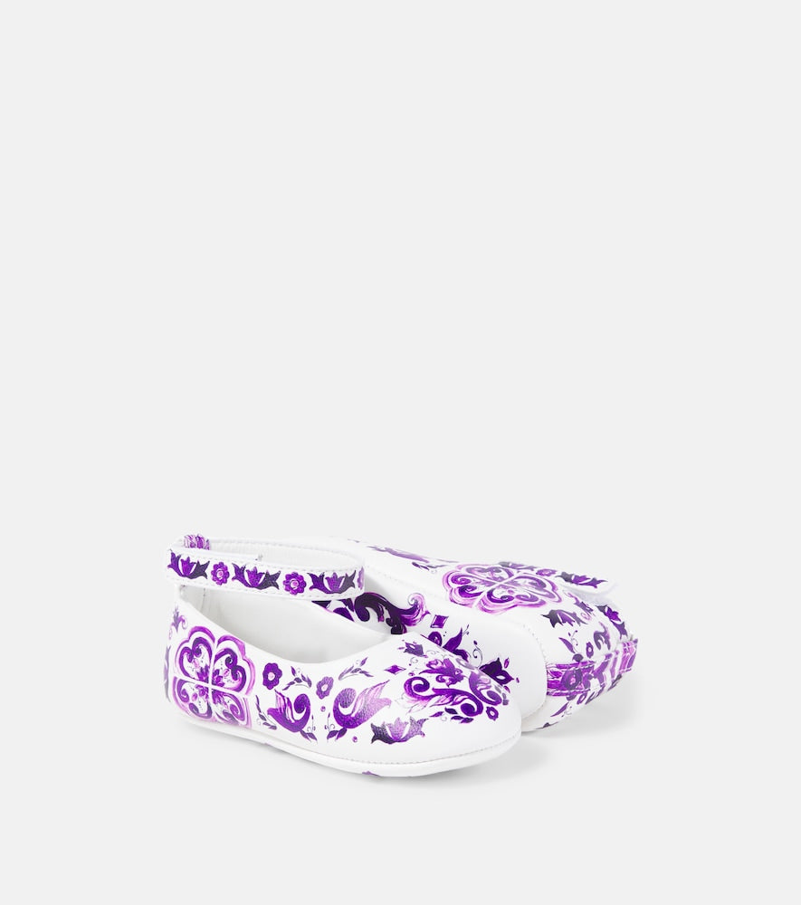 Baby Majolica leather ballet flats