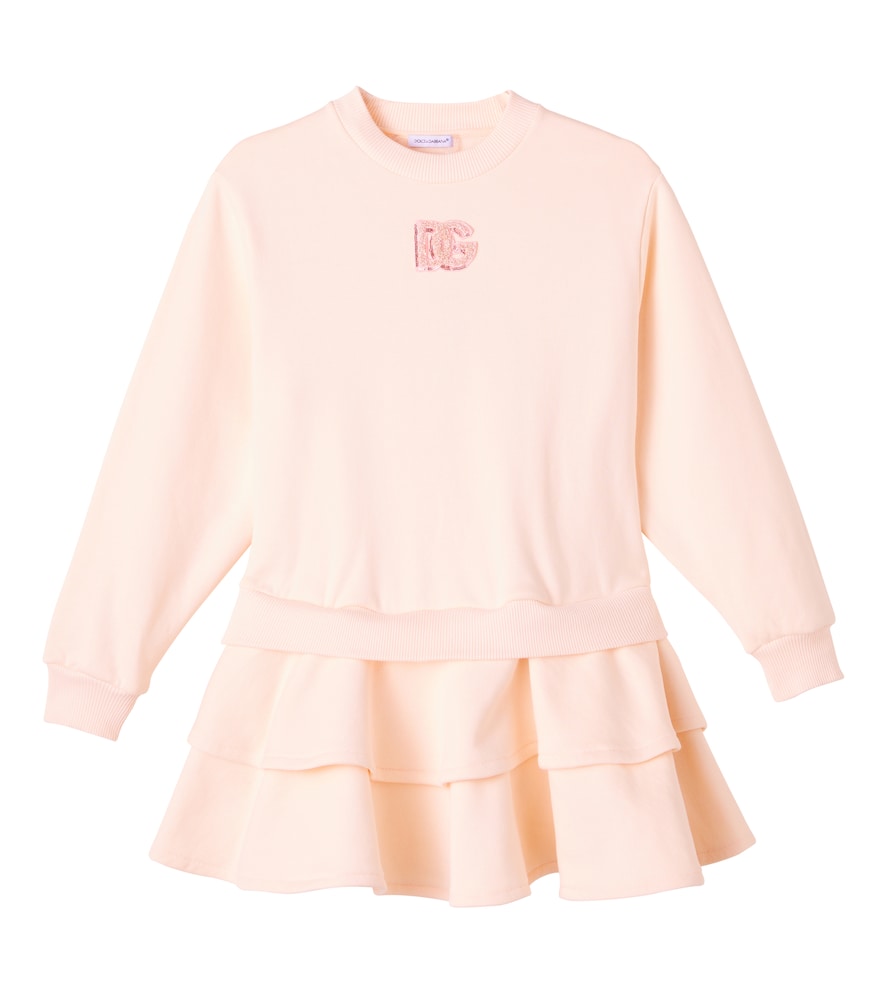 DG tiered cotton fleece dress