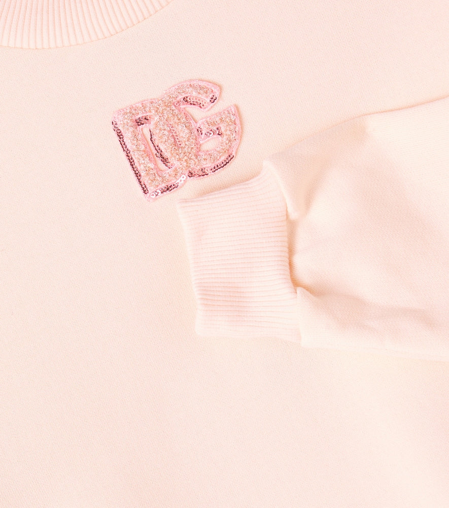 DG tiered cotton fleece dress