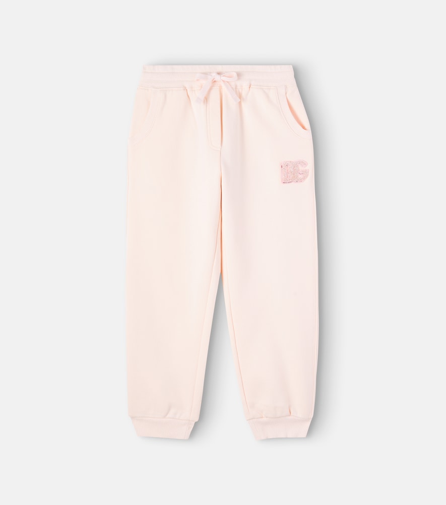 DG sequined cotton sweatpants