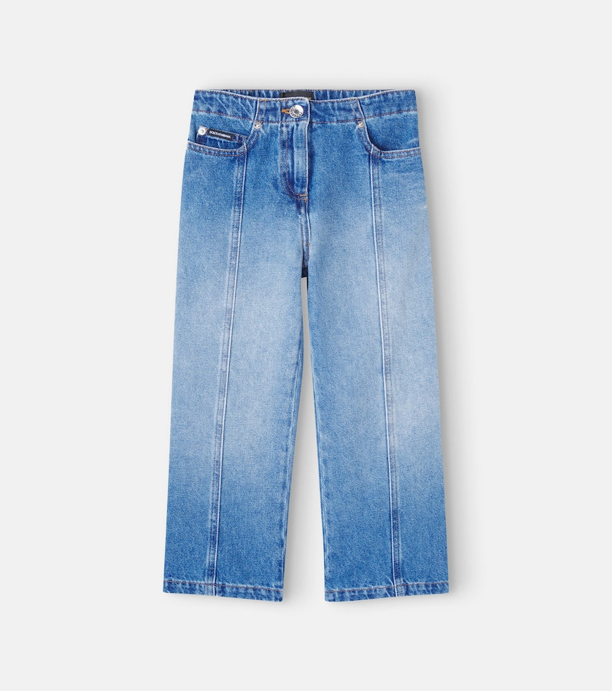 Logo wide-leg jeans