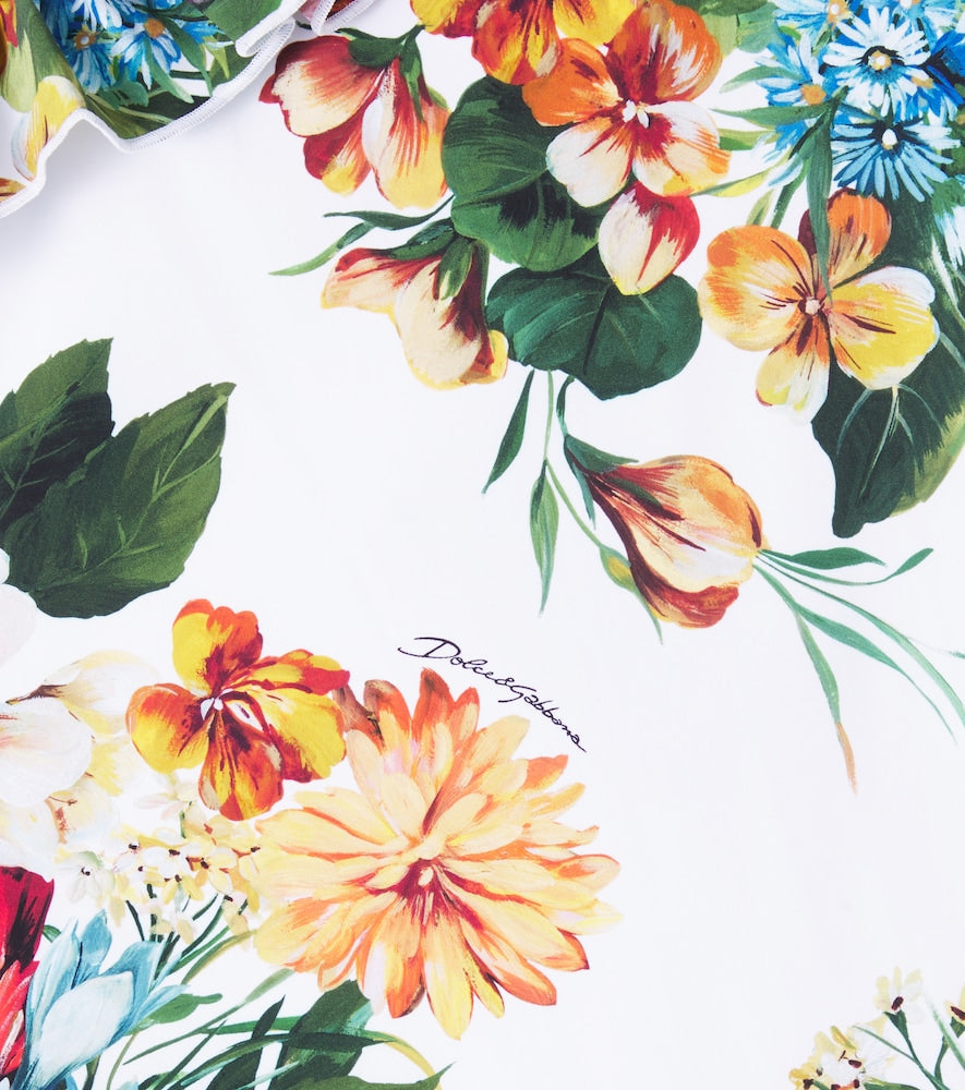 Fiori printed ruffled swimsuit