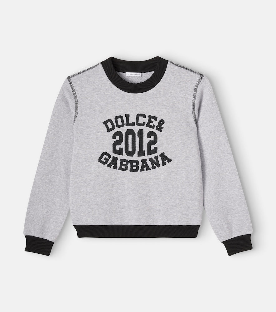 Logo cotton fleece sweatshirt