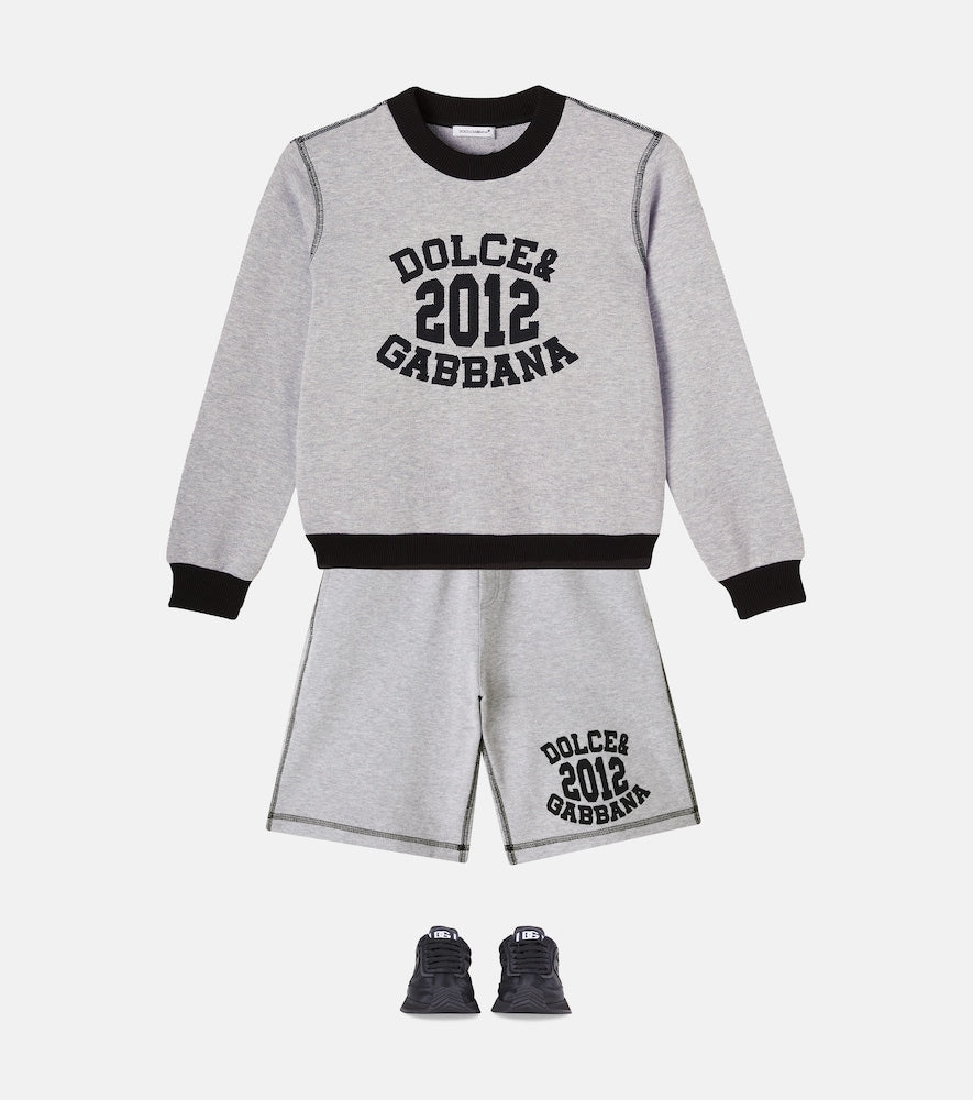Logo cotton fleece sweatshirt