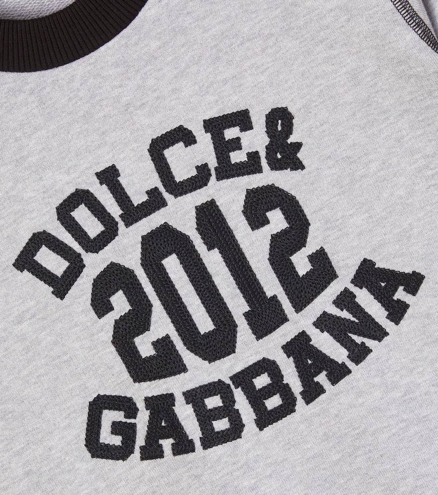 Logo cotton fleece sweatshirt