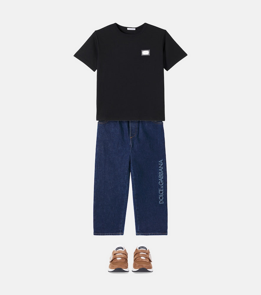 Logo straight jeans