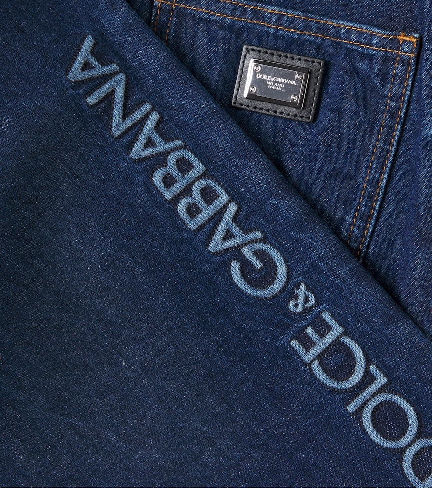 Logo straight jeans