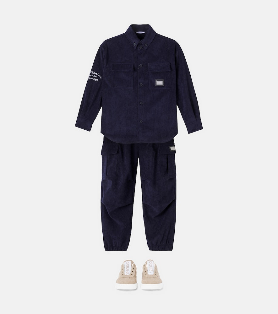 Logo corduroy cargo pants