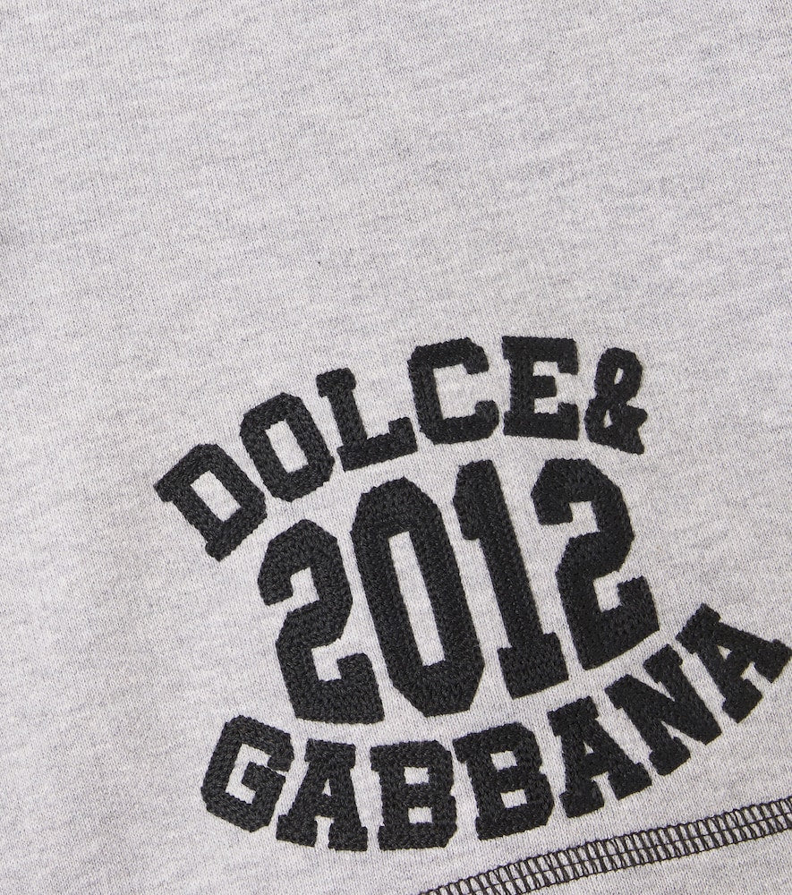 Logo cotton fleece Bermuda shorts