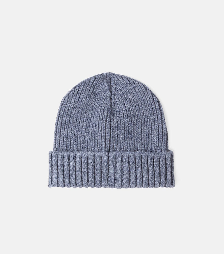 Ribbed-knit wool and cashmere beanie