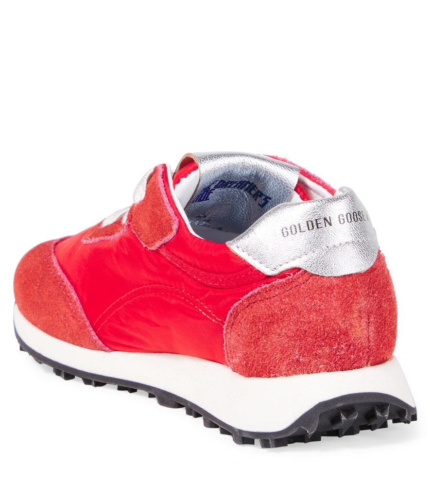 Running Marathon suede-trimmed sneakers