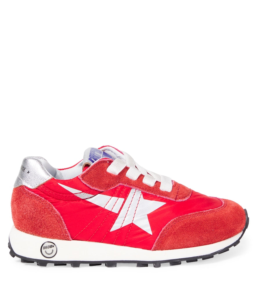 Running Marathon suede-trimmed sneakers
