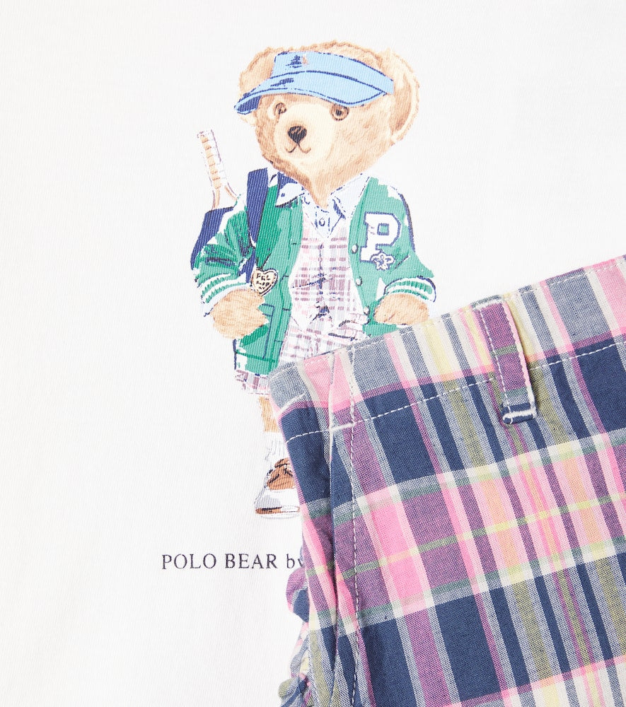 Baby Polo Bear cotton T-shirt and shorts set