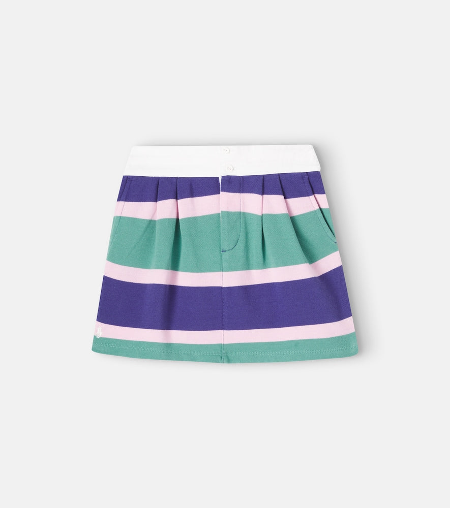 Striped cotton skirt