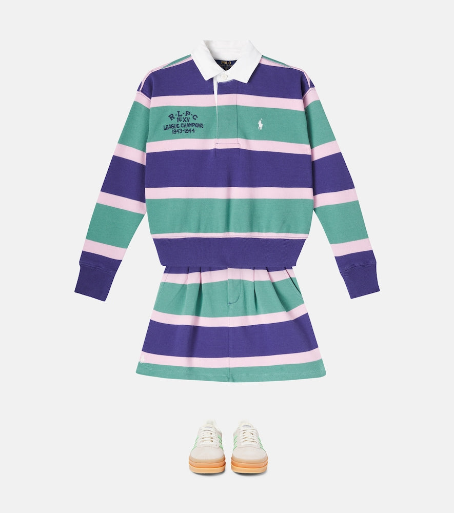 Striped cotton skirt