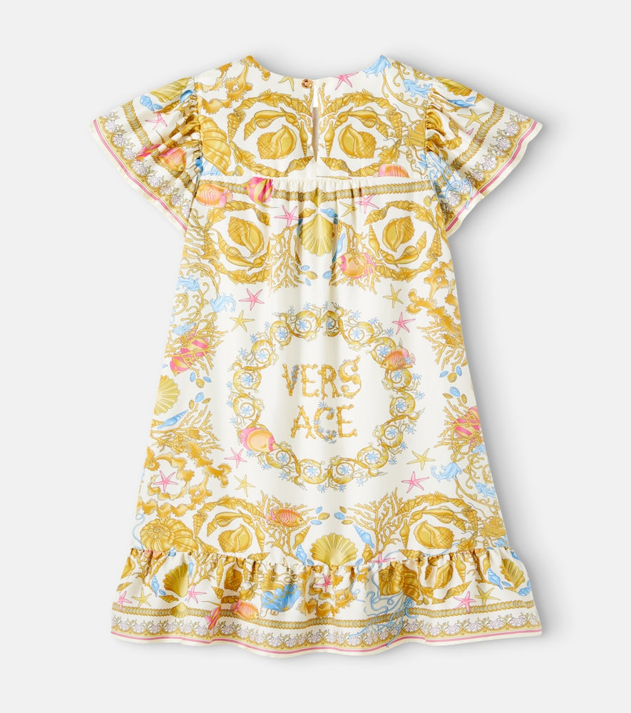Underwater Barocco ruffled silk dress