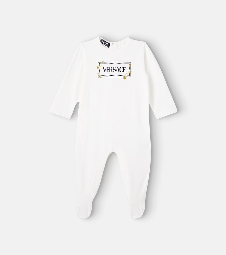 Baby logo cotton-blend jersey onesie