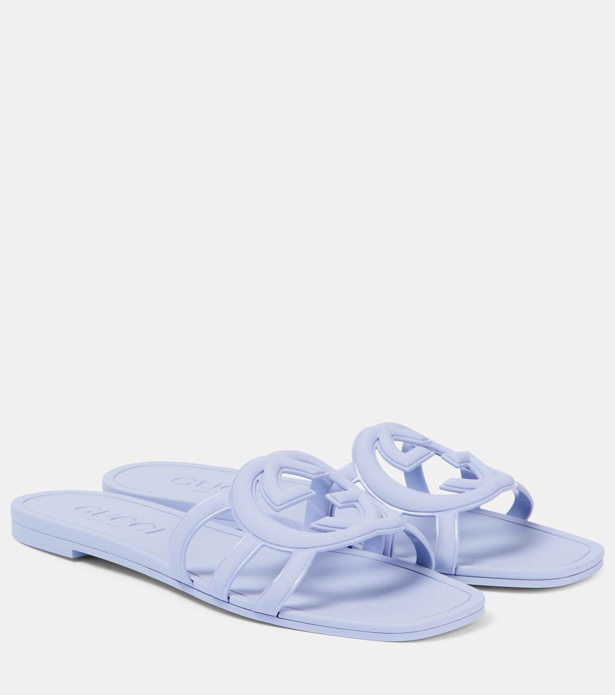 Gucci Interlocking G Pink Slide Sandals
