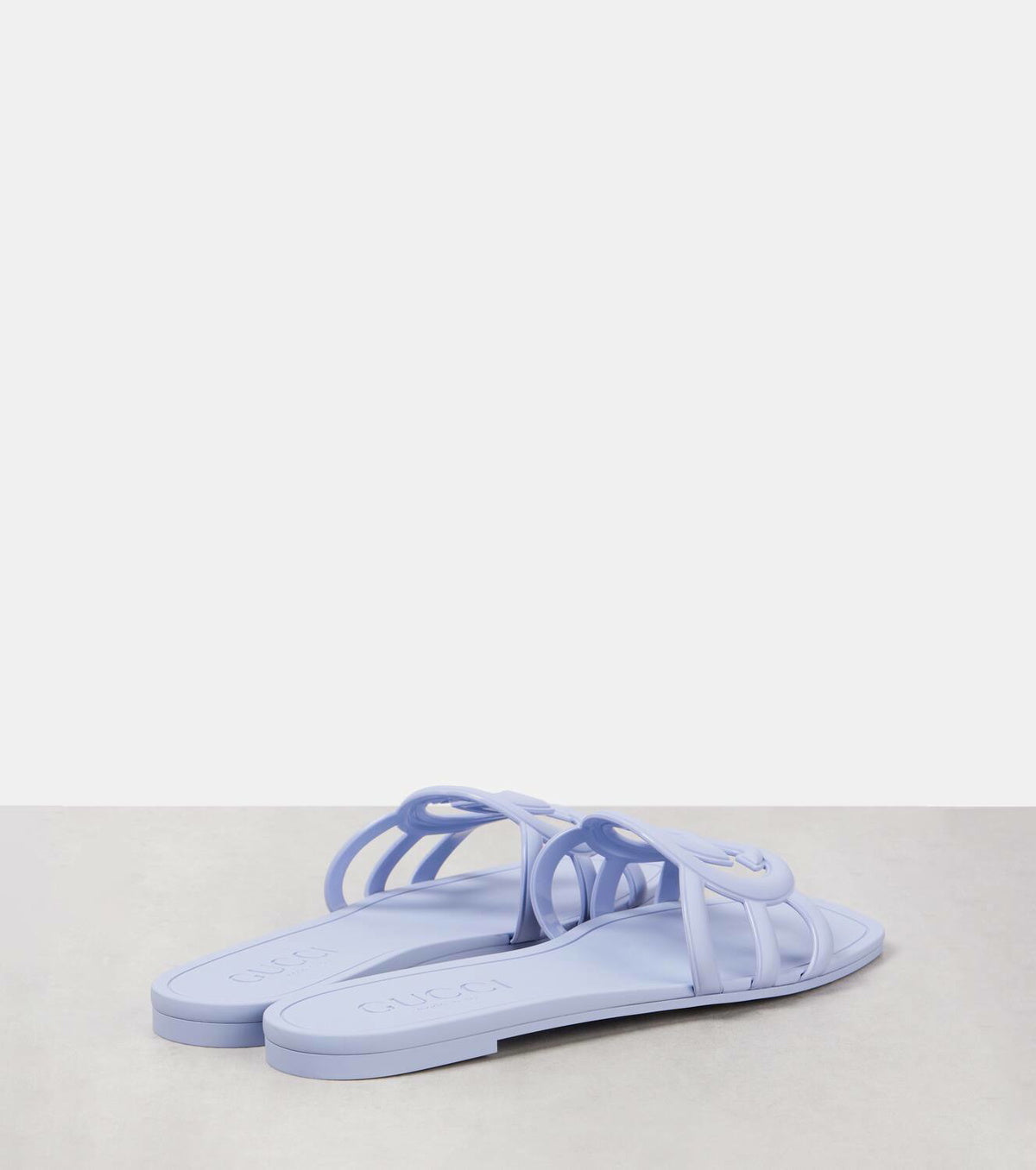 Gucci Interlocking G Pink Slide Sandals