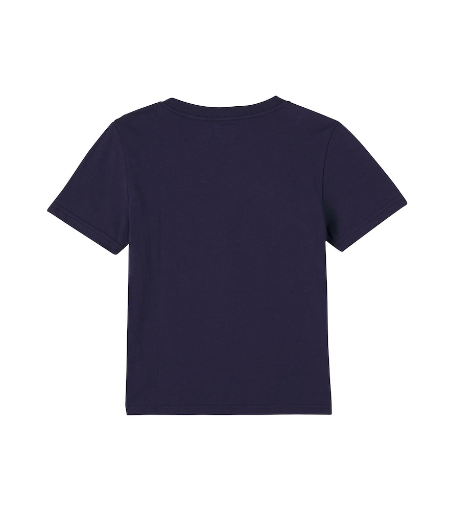 Embroidered cotton jersey T-shirt