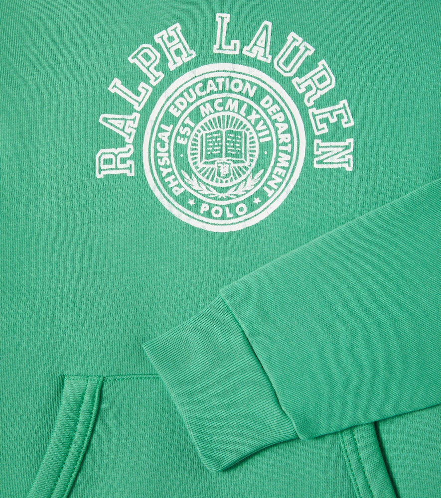 Logo cotton-blend jersey hoodie