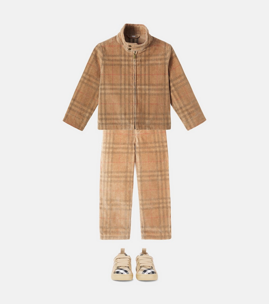 Burberry Check cotton corduroy pants
