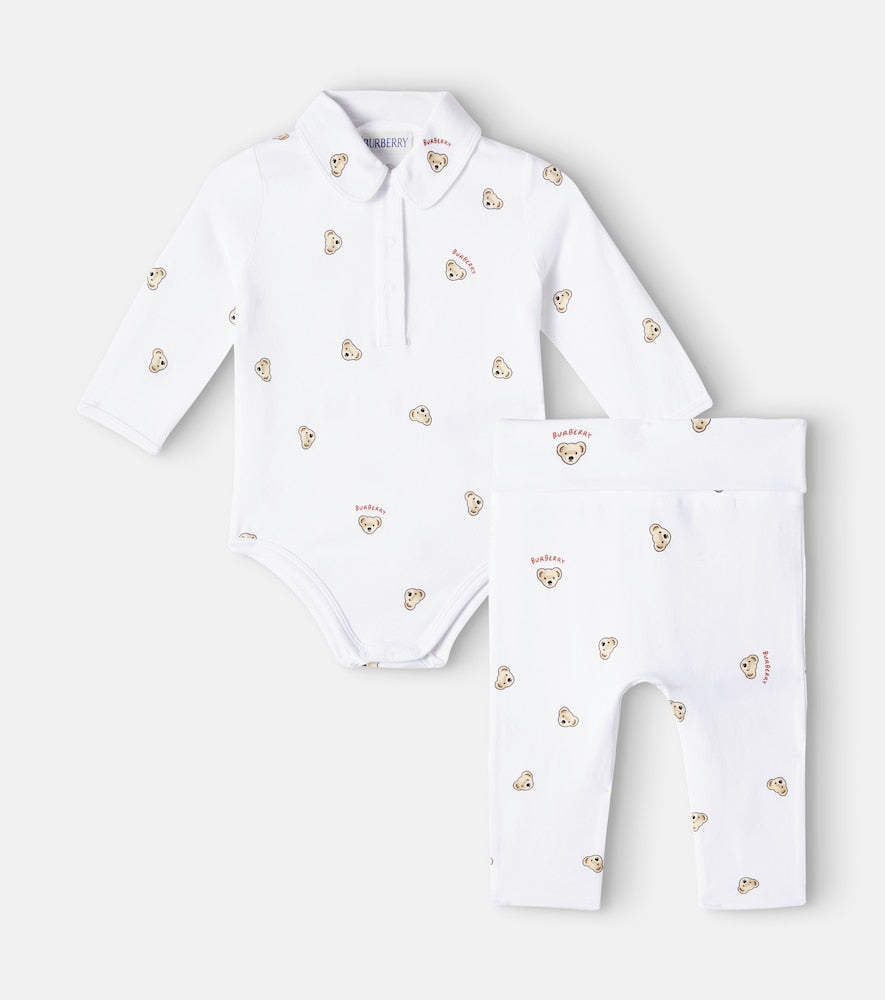 Baby logo bodysuit and leggings set