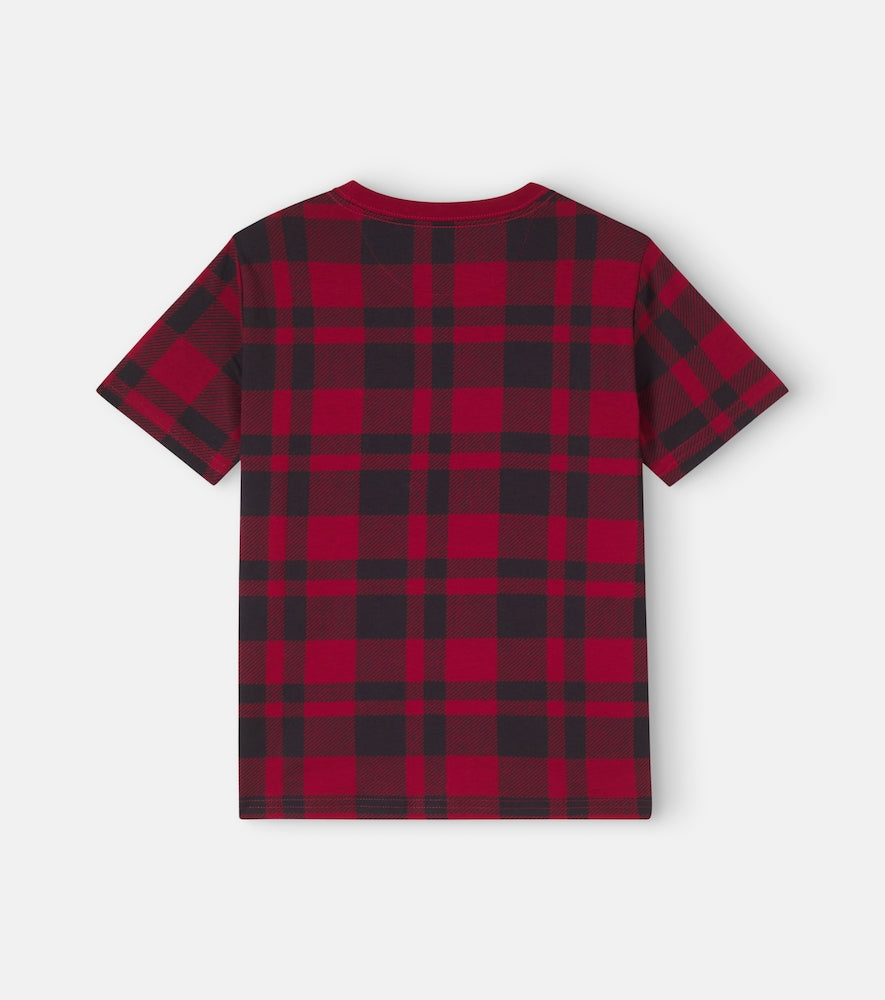 Polo Bear checked cotton jersey T-shirt