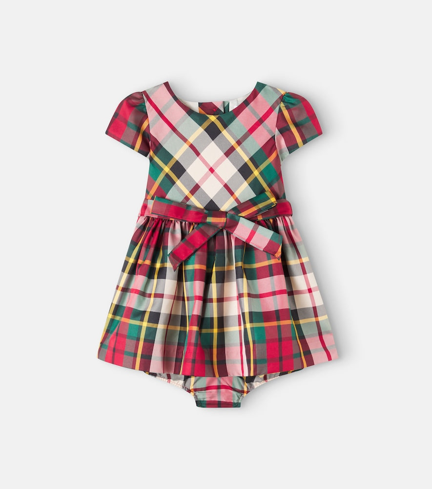 Plaid dress and bloomers set