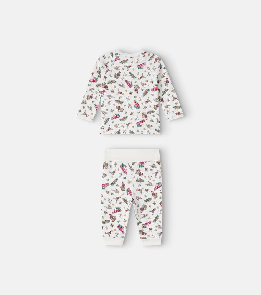 Baby Polo Bear printed cotton gift set
