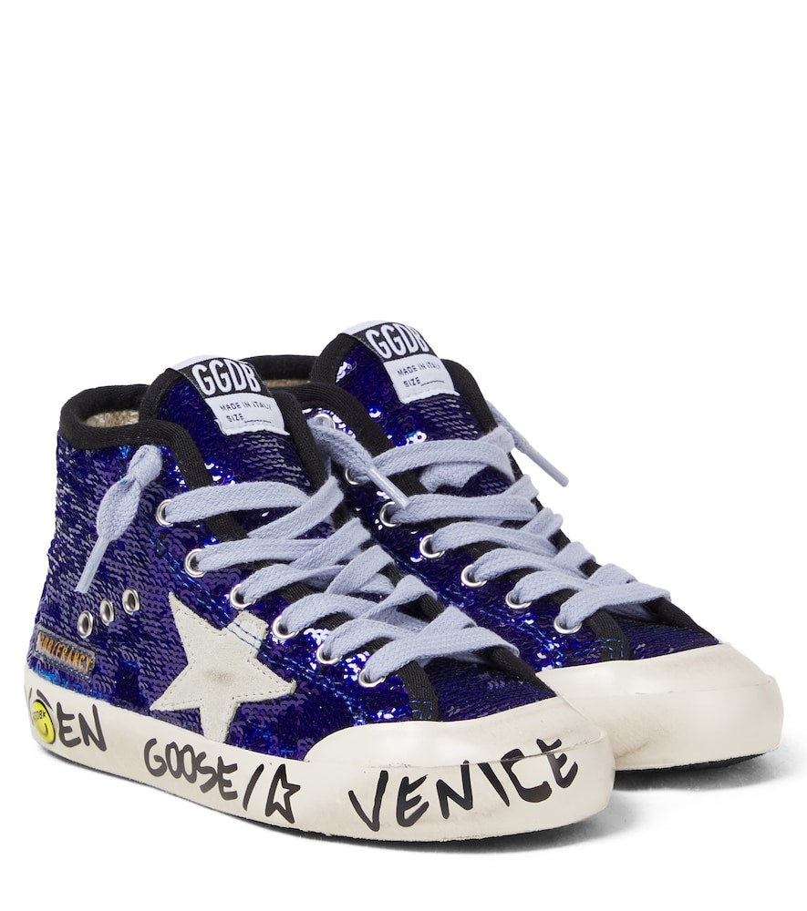 Francy Penstar sequined high-top sneakers