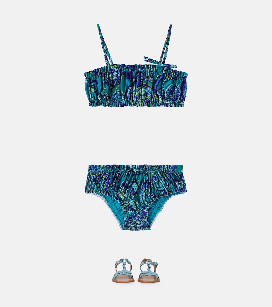 Paisley ruched bikini
