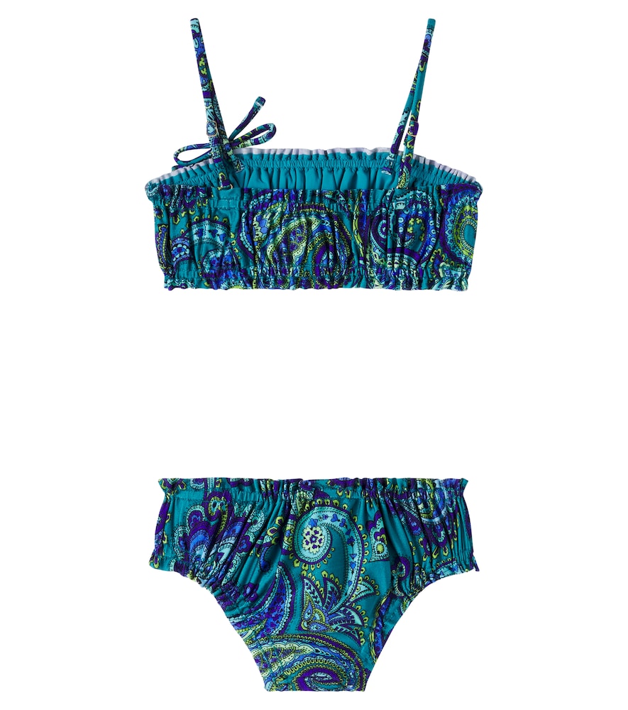 Paisley ruched bikini