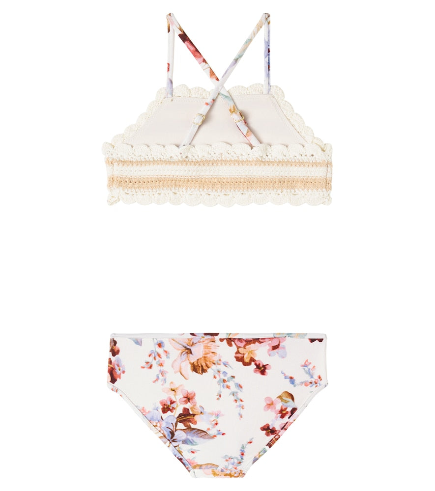 Awaken crochet floral bikini