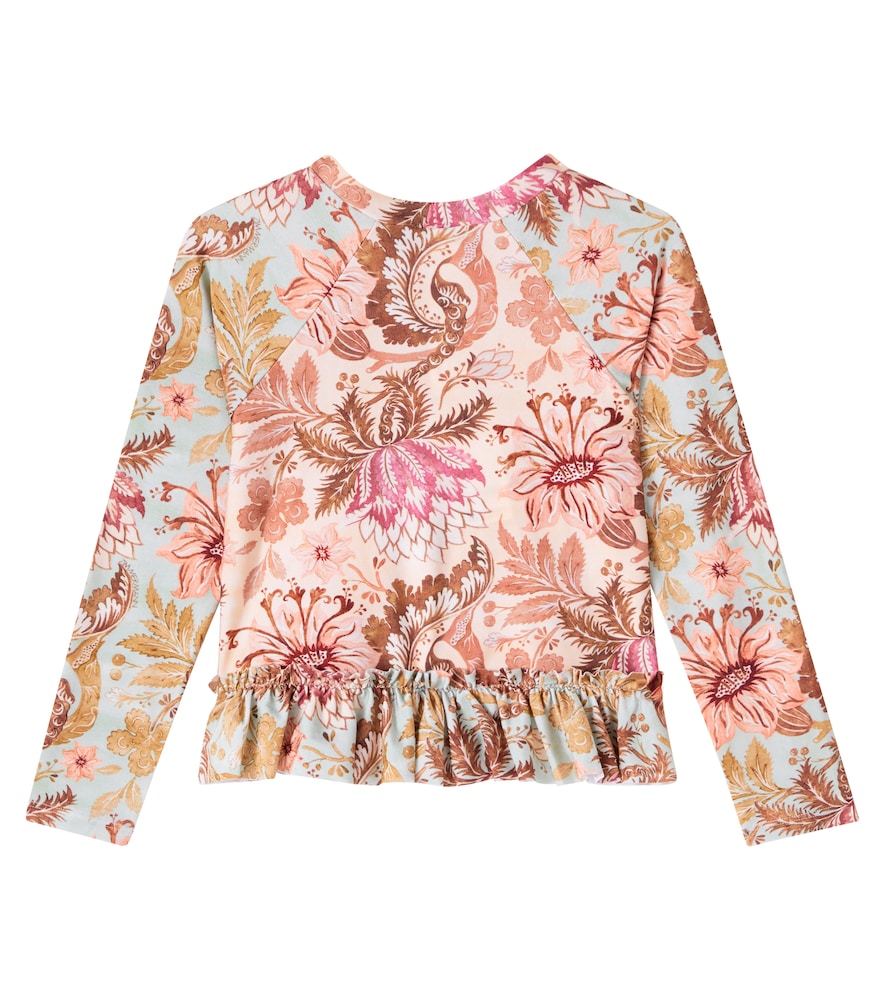 Printed rashguard top