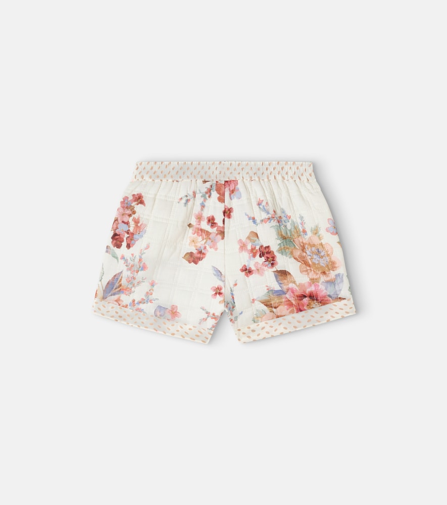 Awaken floral quilted cotton shorts