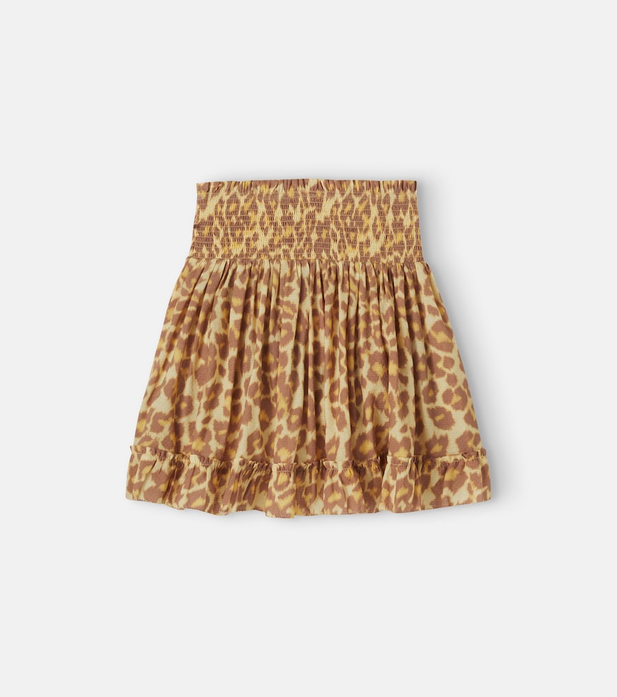 Patience leopard-print cotton skirt
