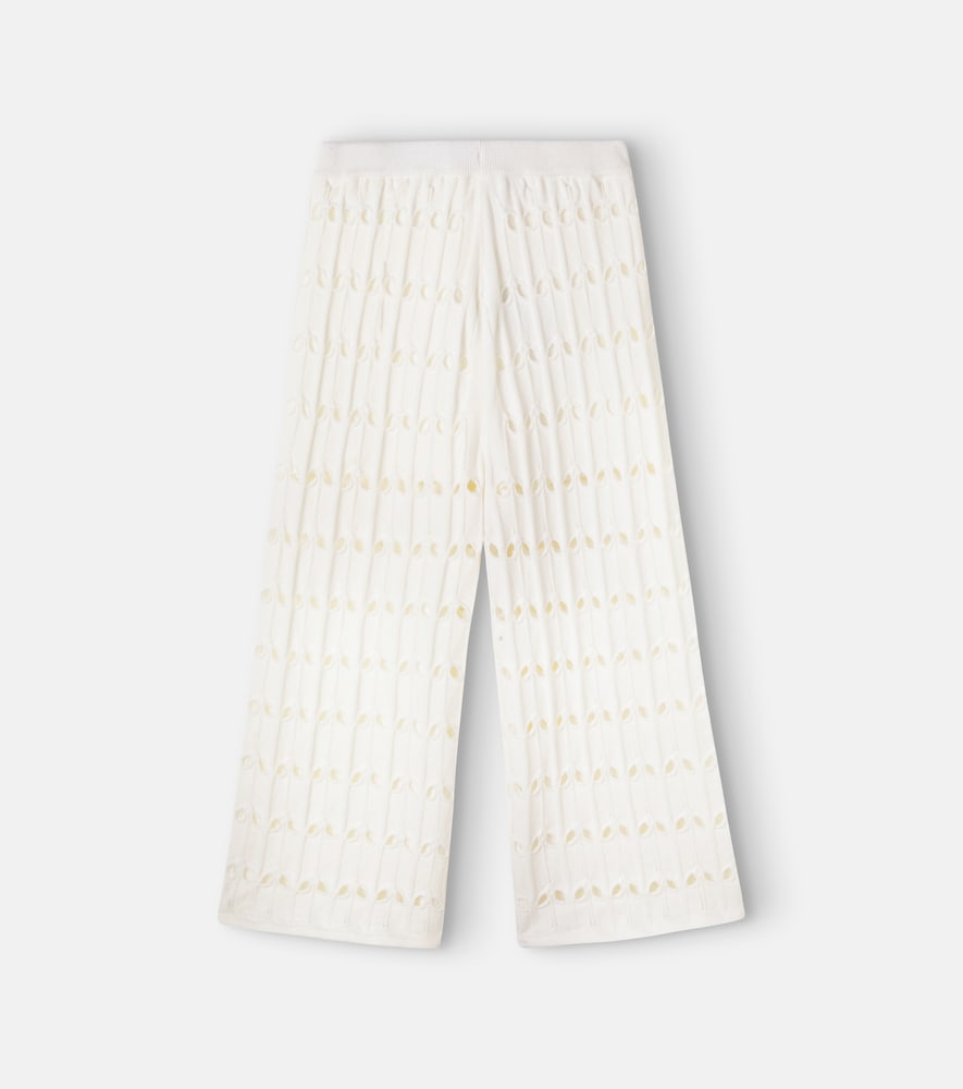 Knitted wool and cotton pants