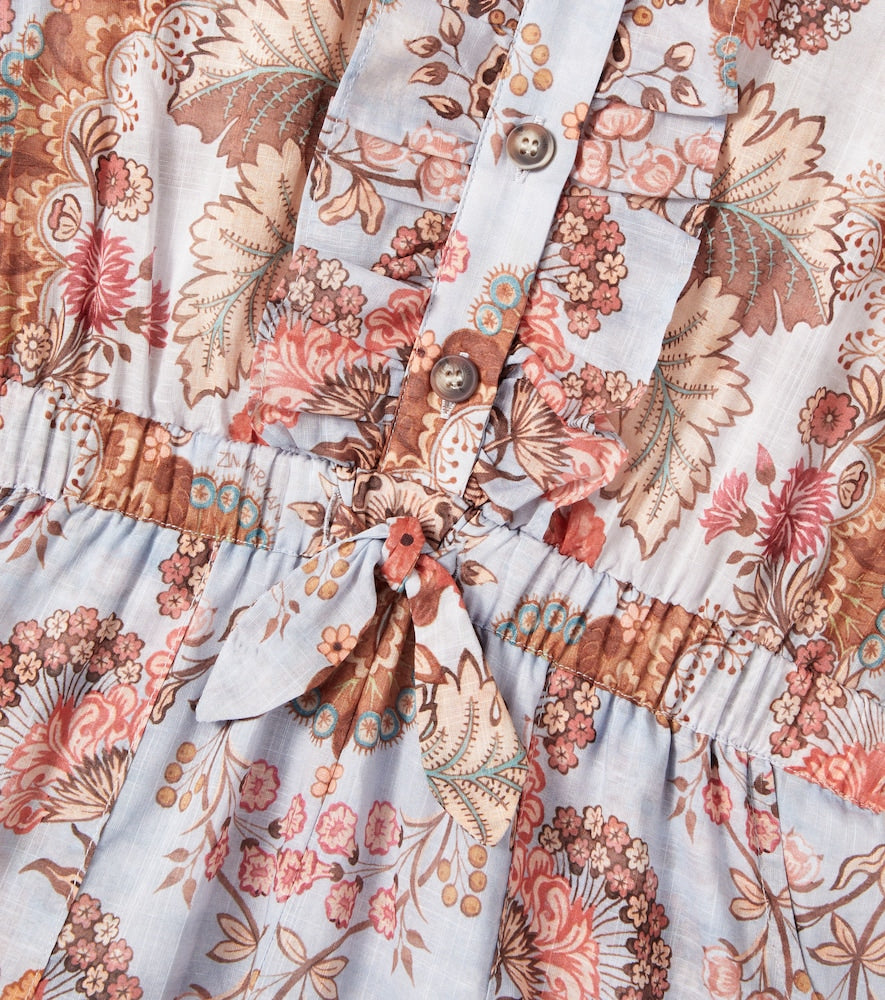 Printed cotton playsuit