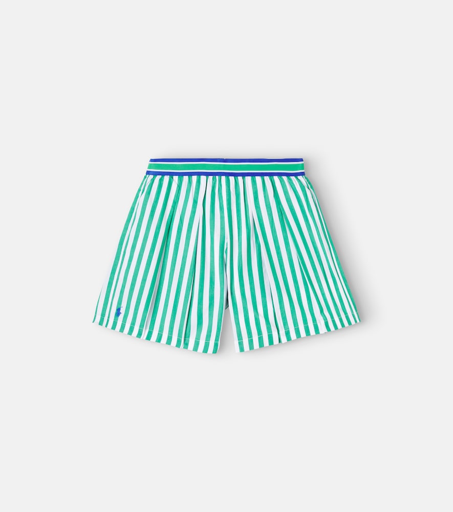 Striped cotton shorts