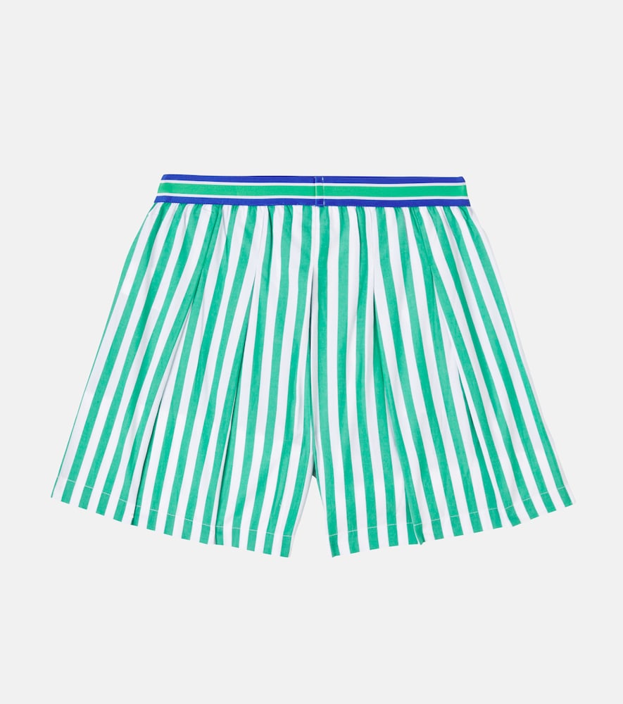 Striped cotton shorts