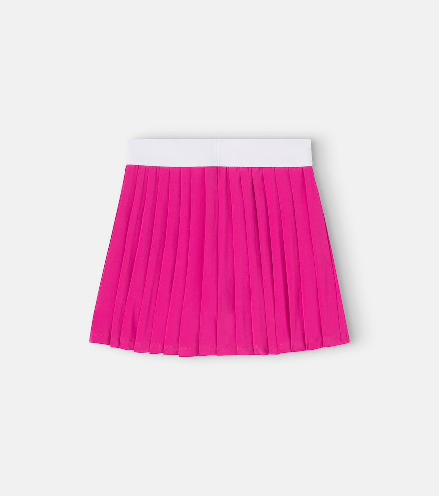 Logo pleated skirt