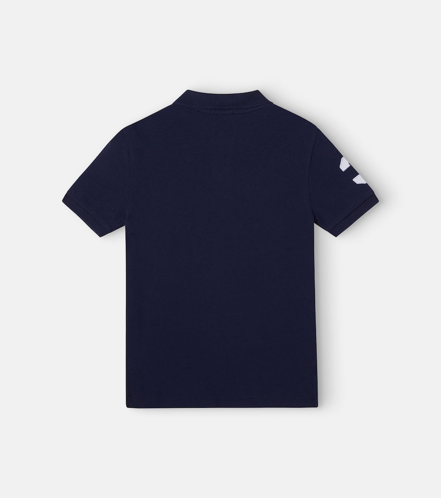 Embroidered cotton polo shirt