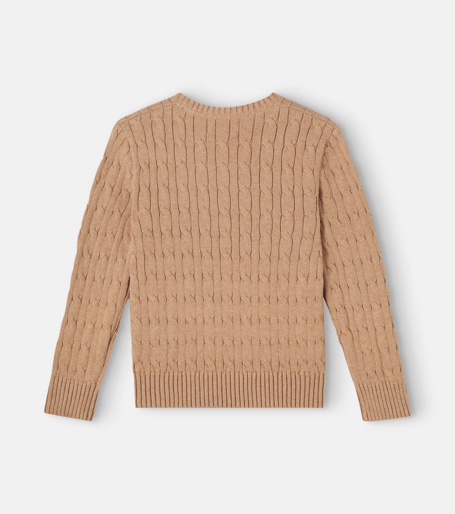 Cable-knit cotton sweater
