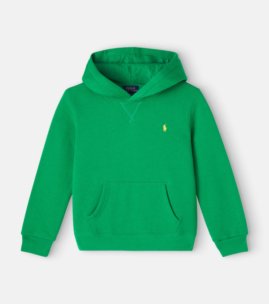 Cotton-blend jersey hoodie